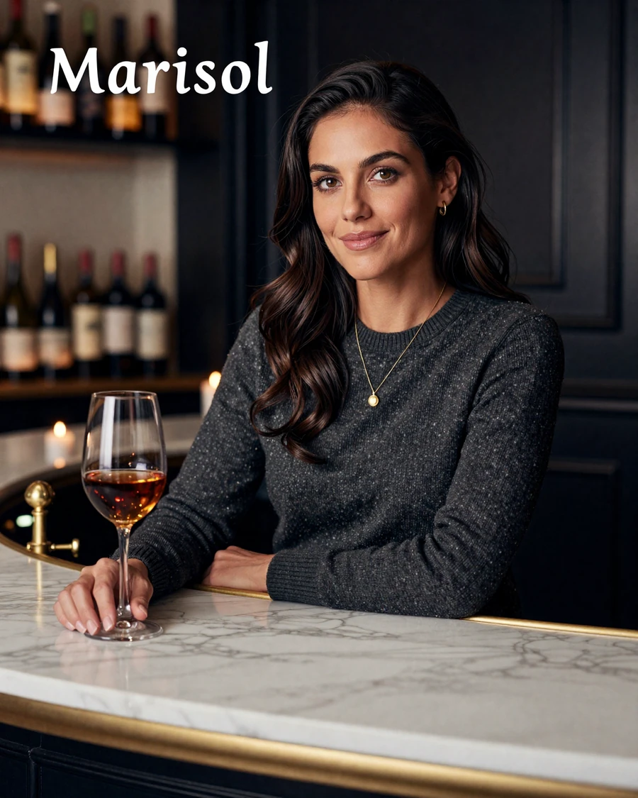 Single woman paramedic off-duty on LovePsychology dating app for medical professionals, Manhattan wine bar
