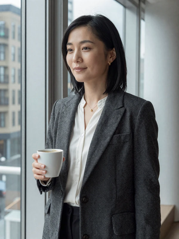 Dr. Iris Lang, single neurologist on a doctor dating site, Manhattan wine bar portrait