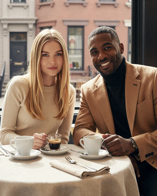 Olena Brooks RN and Marcus Bennett at an Upper West Side brunch - medical professional dating success