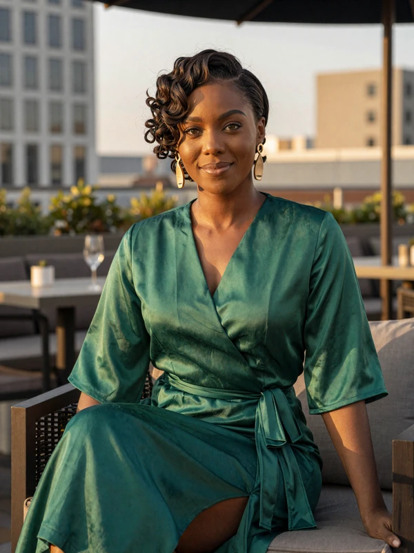 Dr. Amara Okafor, dermatologist - doctor singles profile, Atlanta rooftop