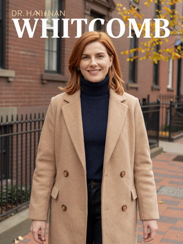 Dr. Hannah Whitcomb, orthopedic surgeon dating site profile, Boston brownstone autumn