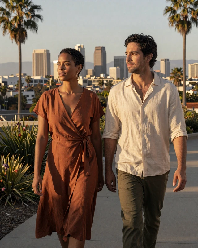 Dr. Nora Ekeanya and Adrian Vega on a Silver Lake rooftop - psychiatrist dating success story