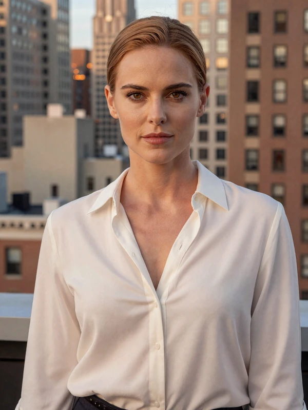 Dr. Elena Whitaker, single woman neurosurgeon dating profile, Manhattan rooftop