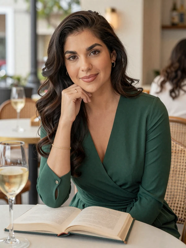 Dr. Elena Reyes, psychiatrist dating profile, Pacific Heights cafe in San Francisco