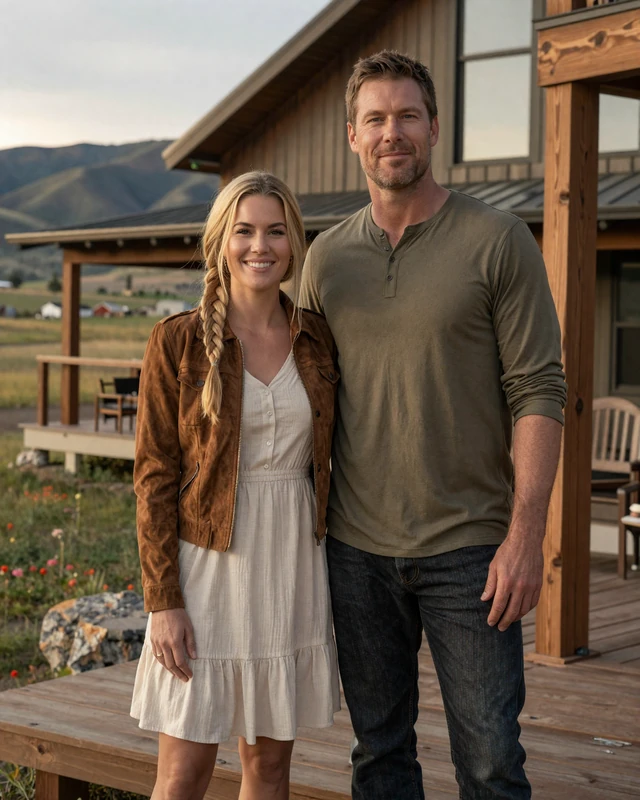 Ashley Schultz RN and Christopher Lane on a Colorado ranch porch - NICU nurse dating success story
